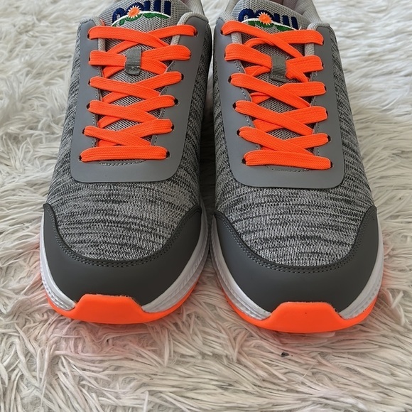 New NOW Men’s embroidered back Walking Shoes in grey multi size 12 - Picture 6 of 12